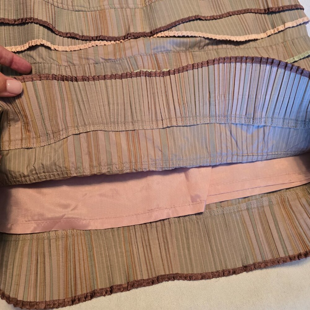 CYNTHIA by CYNTHIA STEFFE Size 6 Womens Tiered Skirt Mini Pleats Fall Colors - Picture 12 of 15